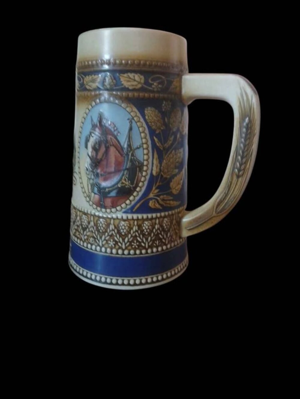 Budweiser Horse and Eagle Ceramic Beer Stein